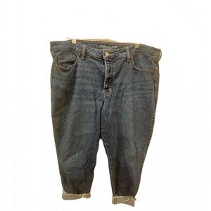 Old Navy OG straight high rise button fly jeans size 20 raw hem